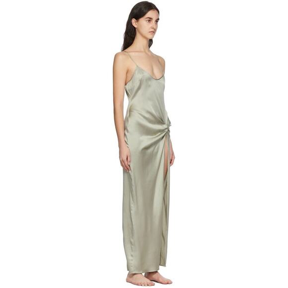 NWT High Slit Silk Slip Dress 3XL - Picture 3 of 3